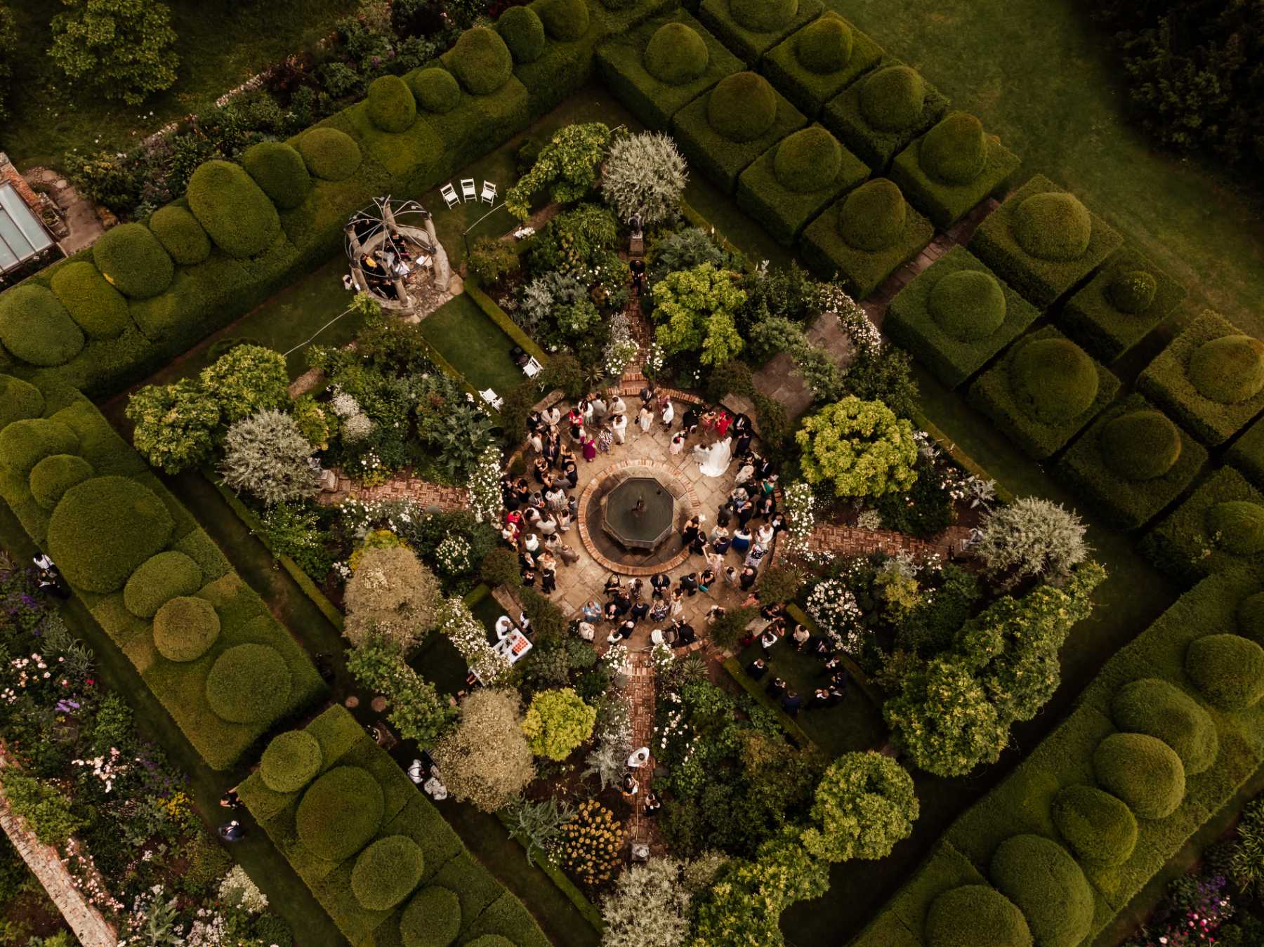 Formal gardens at Birtsmorton Court